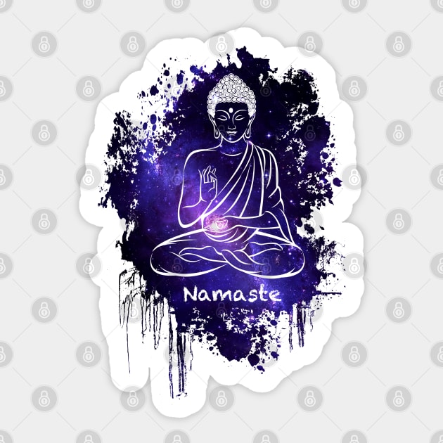 Buddha Galaxy Universe Sticker by Nirvanax Studio